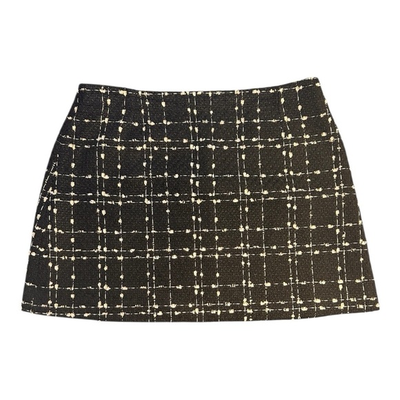 Ted Baker Chele Metallic Bouclé Tweed Women's Mini Skirt Black Size 5  (US 12) - Picture 5 of 13